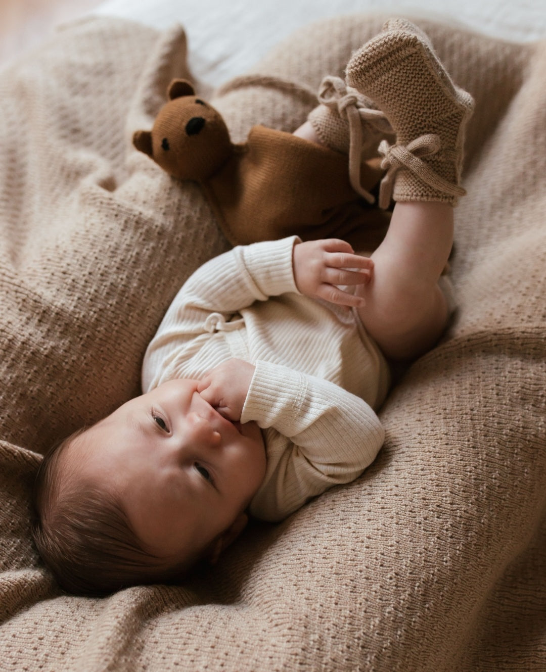 Merino wool blanket 'Dora' | sand