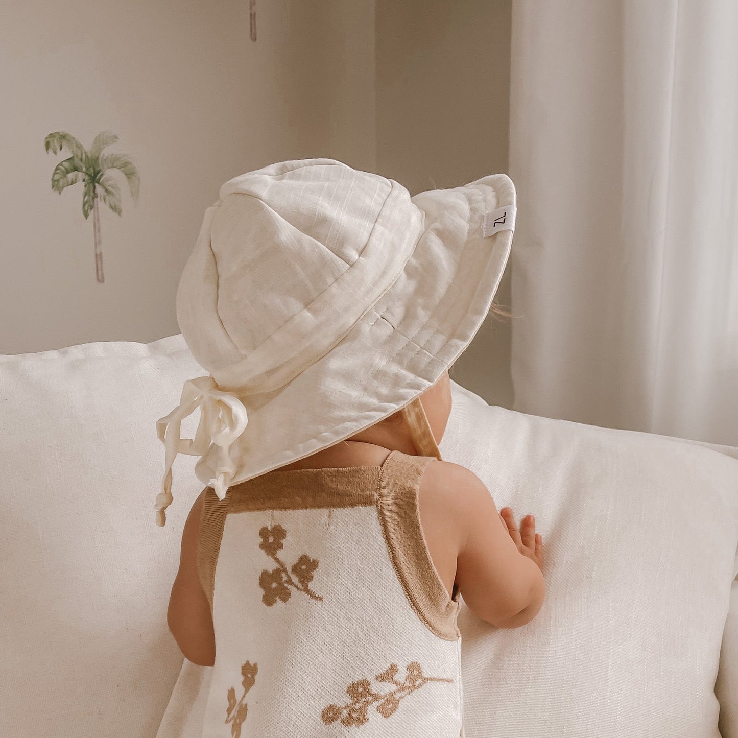 Linen Bucket Hat | Reversible Cream & Beige