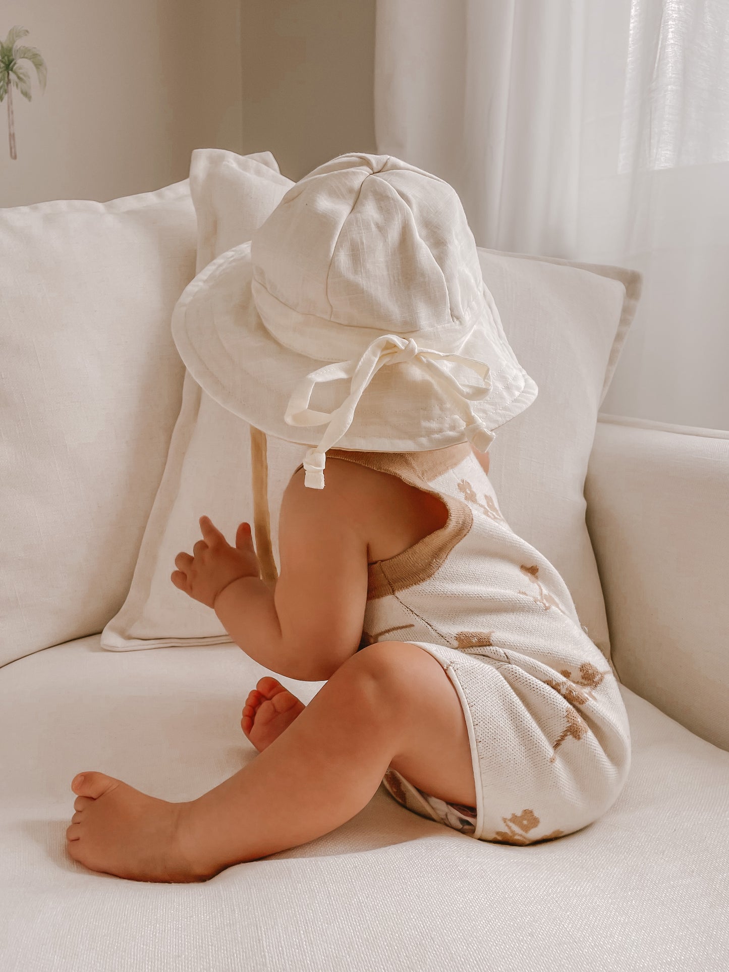 Linen Bucket Hat | Reversible Cream & Beige