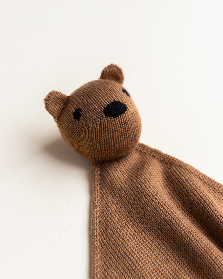 Schmusetuch 'Teddy Tokki Chocolate' Merinowool