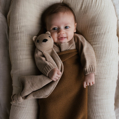Schmusetuch 'Teddy Tokki Sand' Merinowool