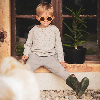 Round Sustainable Sunglass "Golden"