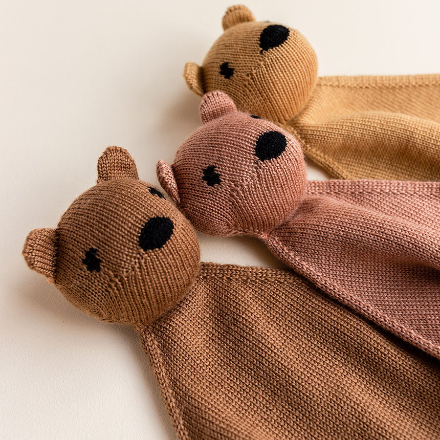 Schmusetuch 'Teddy Tokki Chocolate' Merinowool