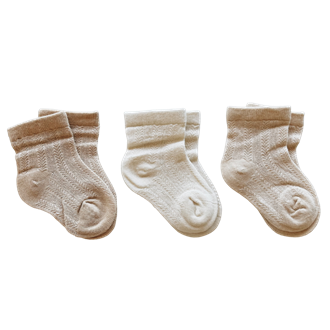 Organic Neutral Socks - Thin 3-pack