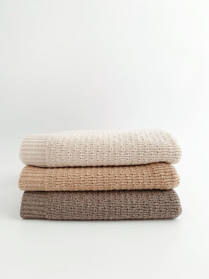Merinowool Blanket 'Dora' | Cream