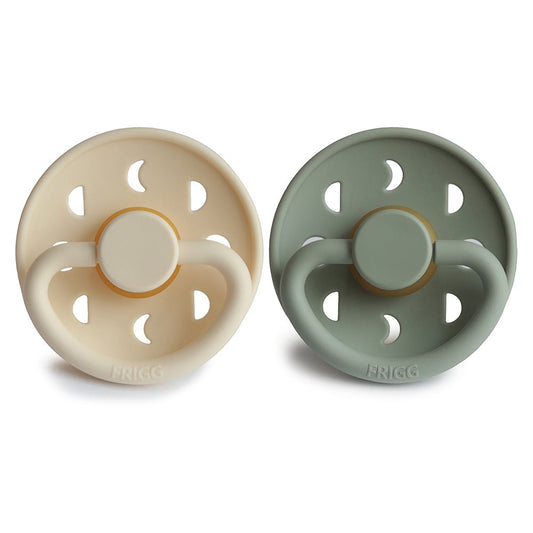 FRIGG Pacifier Moon Phase 'Cream/Sage' 2-pack