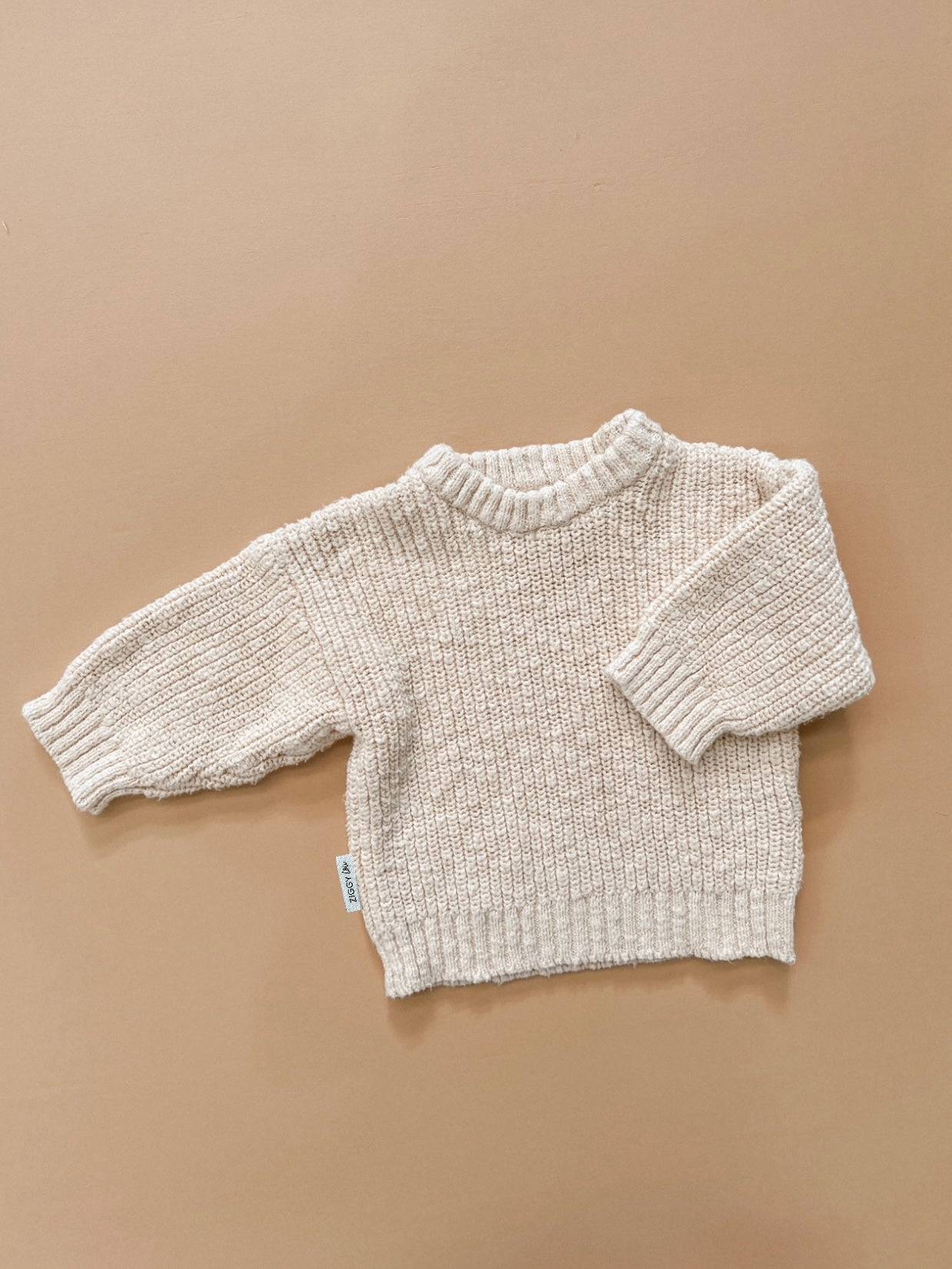 Kids Knit Pullover | 'Textured Honey'